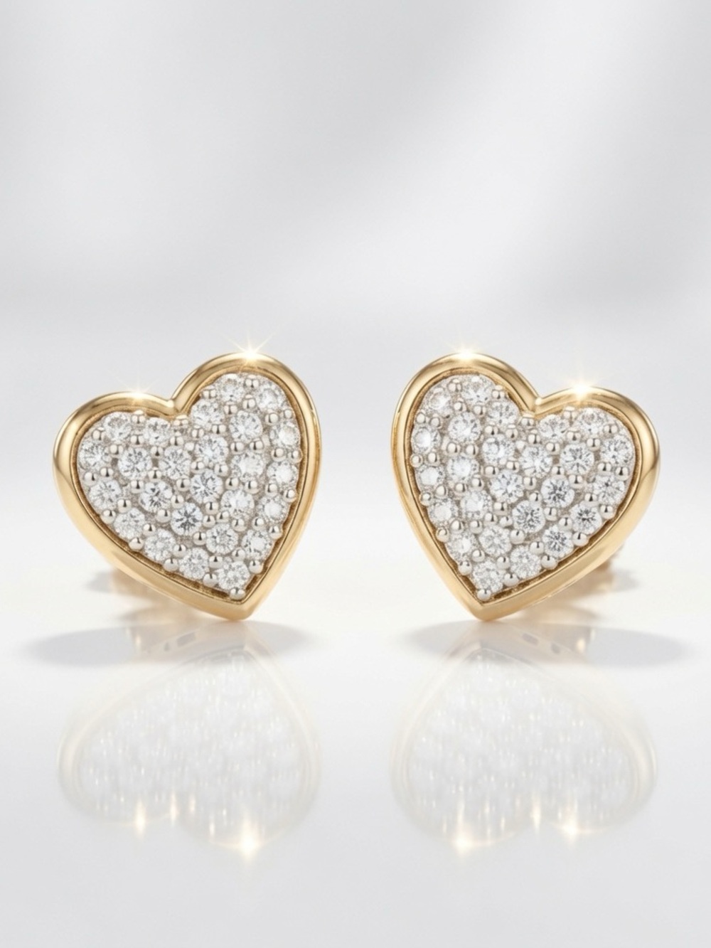 NWT Kate Spade New York pavé heart stud earrings